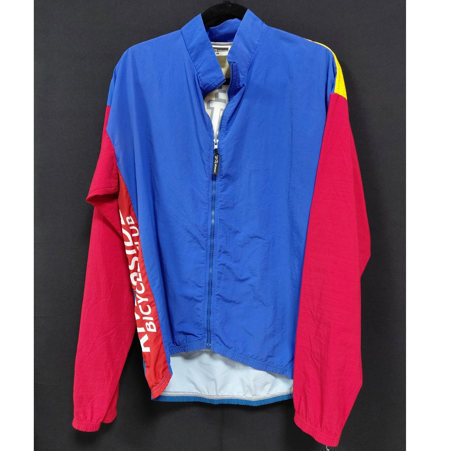 Vomax Riverside Bicycle Club Jacket Multicolor Graphic Print Long Sleeve Size Xl